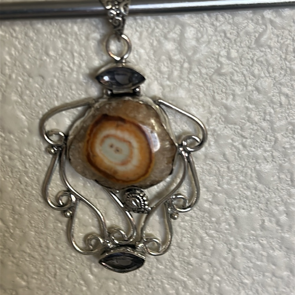 Brown Solar Quartz Stone Pendant